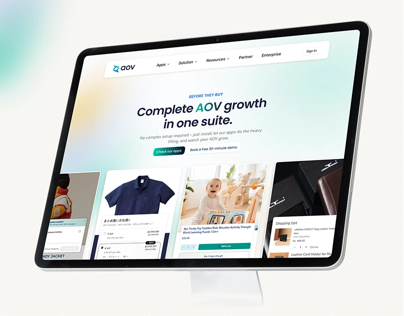 AOV.AI Landing page Design
