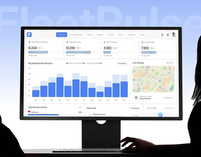 FleetPulse Rebrand and SaaS Dashboard UI UX